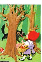 Ansichtkaart	Roodkapje en de boze wolf, Verzenden, 1960 tot 1980, Ongelopen, Cultuur en Media