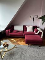 NOUS living 3-zitsbank Torino - bordeaux rood, Huis en Inrichting, Ophalen, Zo goed als nieuw, Stof