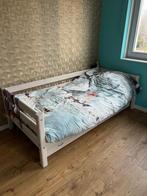 Flexa bed white wash met lades, 85 tot 100 cm, Gebruikt, Ophalen of Verzenden, Lattenbodem