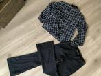 Studio Anneloes travelstof set M flair bonded broek en top, Maat 38/40 (M), Verzenden, Zwart, Zo goed als nieuw