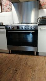 Gasfornuis 90cm breed, 5 pits, Witgoed en Apparatuur, Ophalen, Gebruikt, Hete lucht, 60 cm of meer