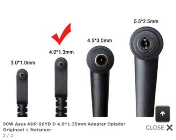 Asus ADP-90YD D 4.0*1.35mm Adapter + Netsnoer beschikbaar voor biedingen