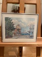 Ingelijste aquarel van Debbie van der Bos, Ophalen of Verzenden