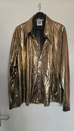 Carnavalsblouse heren maat L, zo goed als nieuw,  kleur Goud, Kleding | Heren, Ophalen of Verzenden