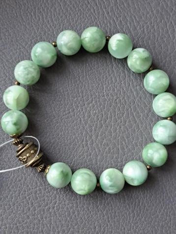 748 Edelsteen armband natuurlijke groene Angeliet 11.3mm beschikbaar voor biedingen