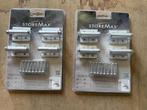 2x StoreMax clip schuine kap metaal zilver 4 stuks, Nieuw, Ophalen of Verzenden, Minder dan 100 cm, Metaal