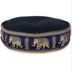 Zafu zit kussen met kapok vulling ca. 34x15 cm Blauw, Verzenden, Nieuw, Zwart, Rechthoekig
