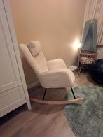 Roomwitte Schommelstoel Fauteuil Teddy Stof - Nieuw in Doos!, Huis en Inrichting, Metaal, Nieuw, 75 tot 100 cm, Ophalen of Verzenden