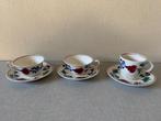 3x I.Z.G.S. kop en schotels theekopjes BOERENBONT, Gebruikt, Overige typen, Ophalen of Verzenden, Aardewerk