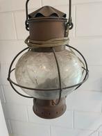 Oude koperen scheepslamp, Antiek en Kunst, Ophalen of Verzenden, Koper