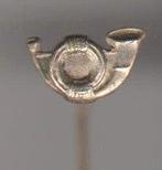 Posthoorn zilveren vintage speld. vermoedelijk zilver, Verzamelen, Verzenden, Zo goed als nieuw, Overige onderwerpen