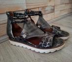 MJUS leren Sandalen Maat 39, Zwart, Zo goed als nieuw, Mjus, Sandalen of Muiltjes
