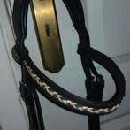 Hoofdstel blauw, wit onderlegd cob, Dieren en Toebehoren, Paarden en Pony's | Hoofdstellen en Tuigage, Ophalen of Verzenden, Gebruikt