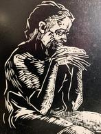 Jules Chin A Foeng - linoleumsnede - 1968 - gesigneerd 23/40, Antiek en Kunst, Kunst | Etsen en Gravures, Ophalen of Verzenden