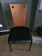 4 Moderne Eetkamerstoelen - Zwart/Hout, Huis en Inrichting, Stoelen, Ophalen, Zwart, Vier, Metaal