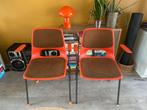 Vintage Stoelen Set - Oranje & Bruin, Ophalen of Verzenden