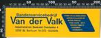 Sticker: Bandenservicebedrijf Van der Valk - Berlicum, Ophalen of Verzenden, Zo goed als nieuw, Auto of Motor
