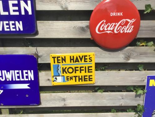 Ten Have Koffie en Thee emaillebord, Verzamelen, Merken en Reclamevoorwerpen, Gebruikt, Reclamebord, Ophalen