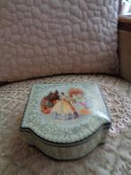 Brocant Nostalgisch Groen Blik / Trommel Dame ** Mimosa **, Ophalen of Verzenden, Zo goed als nieuw, Koek(jes)