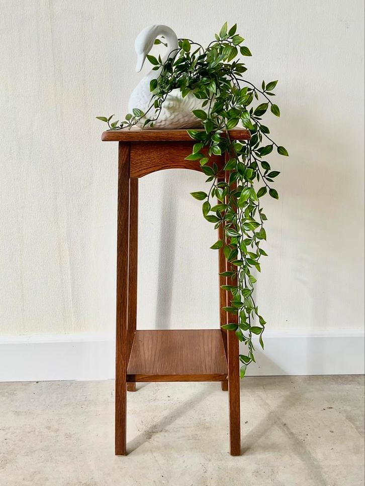 Vintage plantentafeltje, plantenstandaard, etagère, Huis en Inrichting, Tafels | Bijzettafels, Gebruikt, Rechthoekig, 60 cm of meer