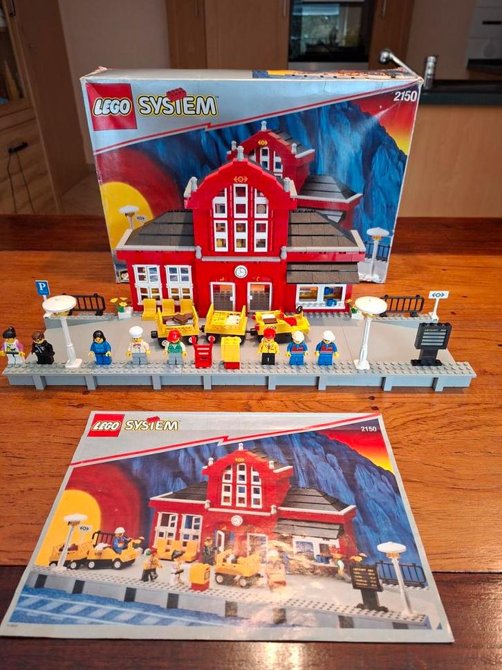 LEGO TREIN STATION 2150 9VOLT, Kinderen en Baby's, Speelgoed | Duplo en Lego, Zo goed als nieuw, Lego, Complete set, Ophalen of Verzenden