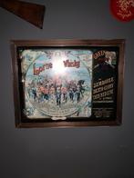 Whisky spiegel met houten lijst., Antiek en Kunst, Antiek | Spiegels, Ophalen, Rechthoekig, 50 tot 100 cm, Minder dan 100 cm