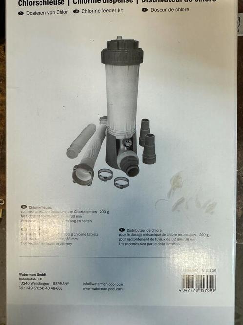 Chloor dispenser opzetzwembad 32 en 38 mm slang, Tuin en Terras, Zwembad-toebehoren, Gebruikt, Overige typen, Ophalen of Verzenden