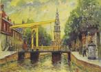 Q593 oude gelopen ansichtkaart groenburgwal amsterdam, Verzamelen, Ophalen of Verzenden, Voor 1920, Gelopen, Noord-Holland