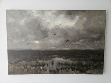 Prachtig canvasschilderij Het Moeras van Anton Mauve 12080  beschikbaar voor biedingen