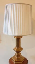 Tafellamp 66 cm hoog zware messing voet. Rond 1950 zie foto', Antiek en Kunst, Ophalen of Verzenden