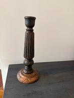 Houten Kandelaar Brutalist style 35cm, Antiek en Kunst, Ophalen of Verzenden, Overige materialen