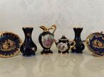 Voor de verzamelaar Miniatuur Limoges porselein 6 stuks, Ophalen of Verzenden