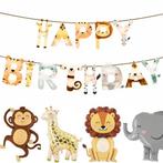 Ballonnen en slinger set Jungle Animals, Versiering, Struikheide 64,3069lj, Verjaardag, Nieuw