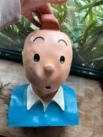 Vintage kuifje buste beeld gips, Verzamelen, Stripfiguren, Ophalen of Verzenden, Kuifje, Zo goed als nieuw, Beeldje of Figuurtje