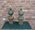 set gietijzeren paalkoppen paalkop, Antiek en Kunst, Curiosa en Brocante, Ophalen