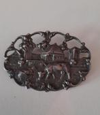 Zilveren Broche met Voorstelling, 4 tot 7 cm, Gebruikt, Ophalen of Verzenden, Zilver