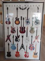 Rock gitaren poster in lijst, Ophalen, Rechthoekig Staand, Met lijst, Zo goed als nieuw