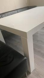 Goossens eettafel met 4 lederen stoelen 150,00!, Gebruikt, 150 tot 200 cm, Rechthoekig, 50 tot 100 cm