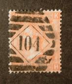 ENGELAND - Victoria 1865 4 P. orangerot Mi24 plate 13, Postzegels en Munten, Verzenden, Gestempeld