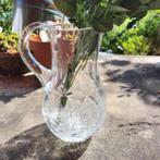 Mooie kristal geslepen vaas/ karaf met zijde kunst bloemen, Antiek en Kunst, Ophalen of Verzenden