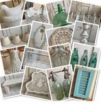 Brocante bolvazen - spuitflessen - voetenbankjes - lampen, Ophalen of Verzenden