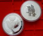 Zilveren Kg Kookaburra munten 20 jaren van 1993 t/m 2020, Zilver, Ophalen of Verzenden