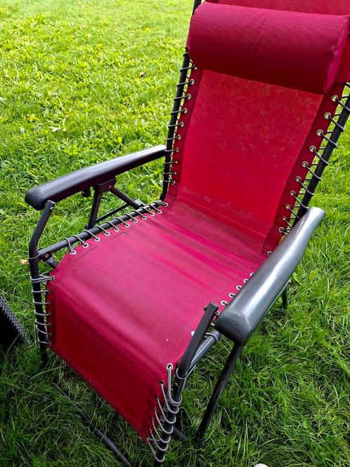 Tuin-ligstoelen Roze, Tuin en Terras, Ligbedden, Gebruikt, Kunststof, Verstelbaar, Ophalen of Verzenden