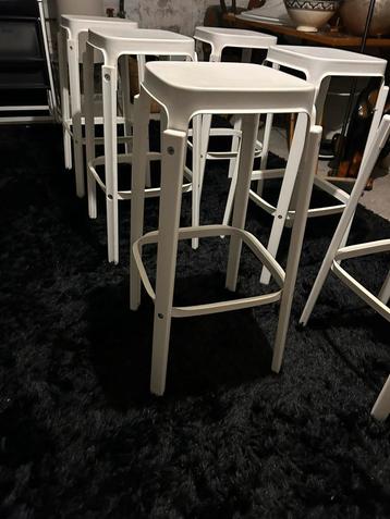 6 x Magis bar kruk Steelwood Stool hoog
