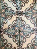 15 antieke cementtegels met geometrische print, Overige materialen, Gebruikt, Minder dan 20 cm, Minder dan 5 m²