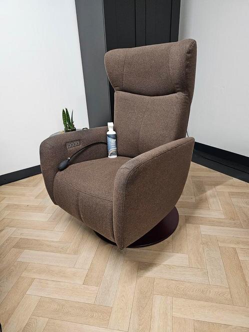 Prominent relaxfauteuil donkerbruin medium, Huis en Inrichting, Fauteuils, Zo goed als nieuw, 50 tot 75 cm, Ophalen of Verzenden