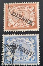 Nederlands Indie 1911 nvph D11+D14 - Cijfer opdruk DIENST, Postzegels en Munten, Ophalen of Verzenden, Gestempeld, Nederlands-Indië