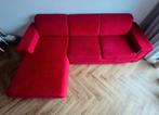 Mooie rode suède bankstel, Ophalen, 250 tot 300 cm, Gebruikt, Driepersoons