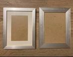 2 zilverkleurige fotolijstjes, Ophalen of Verzenden, Gebruikt