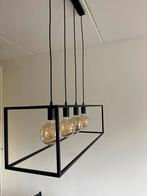 Hanglamp rechthoekig zwart metalen frame, Huis en Inrichting, Zo goed als nieuw, Ophalen